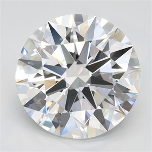 Picture of Lab Grown Diamond 2.46 Carats, Round with Ideal Cut, D Color, IF Clarity and Certified by IGI