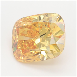 Picture of Lab Grown Diamond 2.72 Carats, Cushion with  Cut, Fancy Vivid Yellow Color, VVS2 Clarity and Certified by IGI