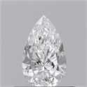 Natural Diamond 0.50 Carats, Pear with  Cut, D Color, SI1 Clarity and Certified by GIA