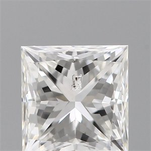 Picture of Natural Diamond 0.73 Carats, Princess with  Cut, G Color, I1 Clarity and Certified by GIA