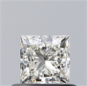 Natural Diamond 0.50 Carats, Princess with  Cut, K Color, VVS2 Clarity and Certified by GIA