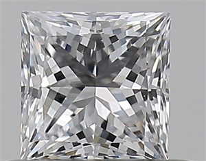 Picture of Natural Diamond 0.42 Carats, Princess with  Cut, D Color, VS2 Clarity and Certified by GIA