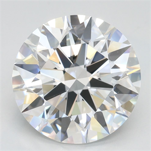 Picture of Lab Grown Diamond 3.73 Carats, Round with Ideal Cut, D Color, IF Clarity and Certified by IGI
