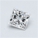 Natural Diamond 0.73 Carats, Princess with  Cut, F Color, VVS2 Clarity and Certified by GIA