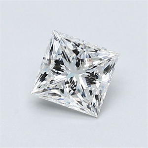Picture of Natural Diamond 0.73 Carats, Princess with  Cut, F Color, VVS2 Clarity and Certified by GIA