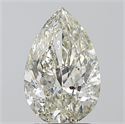 Natural Diamond 2.00 Carats, Pear with  Cut, I Color, SI2 Clarity and Certified by HRD