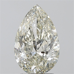 Picture of Natural Diamond 2.00 Carats, Pear with  Cut, I Color, SI2 Clarity and Certified by HRD