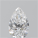 Diamante Natural 0.53 quilates, De pera , Color E, claridad VS1 y certificado GIA