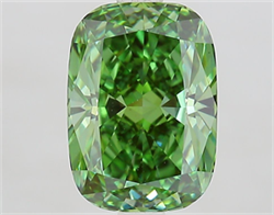Picture of Lab Grown Diamond 2.61 Carats, CUSHION MODIFIED with  Cut, Fancy Vivid Green Color, VVS2 Clarity and Certified by IGI