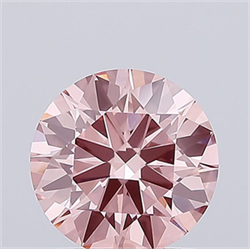 Picture of Lab Grown Diamond 1.50 Carats, Round with Excellent Cut, Fancy Vivid Pink Color, VS1 Clarity and Certified by IGI
