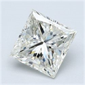 Natural Diamond 1.20 Carats, Princess with  Cut, J Color, VS2 Clarity and Certified by GIA