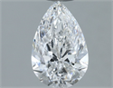 Natural Diamond 0.70 Carats, Pear with  Cut, D Color, SI1 Clarity and Certified by GIA