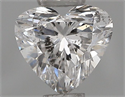Natural Diamond 0.40 Carats, Heart with  Cut, F Color, SI2 Clarity and Certified by IGI
