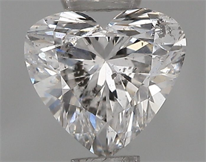 Picture of Natural Diamond 0.40 Carats, Heart with  Cut, F Color, SI2 Clarity and Certified by IGI