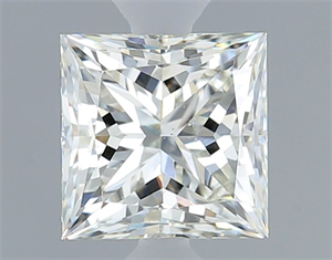 Picture of Natural Diamond 0.71 Carats, Princess with  Cut, J Color, SI1 Clarity and Certified by GIA