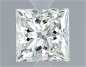 Natural Diamond 0.71 Carats, Princess with  Cut, J Color, SI1 Clarity and Certified by GIA