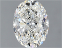 Natural Diamond 0.90 Carats, Oval with  Cut, F Color, SI1 Clarity and Certified by GIA