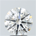 Lab Grown Diamond 3.09 Carats, Round with Ideal Cut, F Color, VS1 Clarity and Certified by IGI