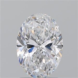 Picture of Natural Diamond 1.50 Carats, Oval with  Cut, D Color, SI2 Clarity and Certified by GIA