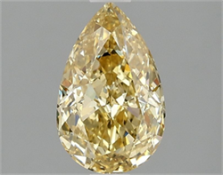Picture of Lab Grown Diamond 1.55 Carats, Pear with  Cut, Fancy Intense Yellow Color, VS1 Clarity and Certified by IGI