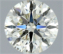 Natural Diamond 0.91 Carats, Round with Excellent Cut, K Color, SI1 Clarity and Certified by IGI