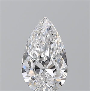 Picture of Natural Diamond 0.61 Carats, Pear with  Cut, E Color, VS1 Clarity and Certified by GIA