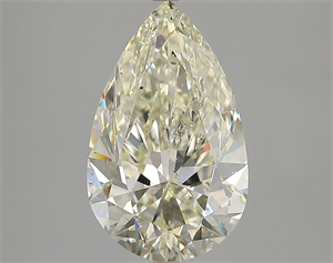 Picture of Natural Diamond 4.01 Carats, Pear with  Cut, K Color, SI2 Clarity and Certified by GIA