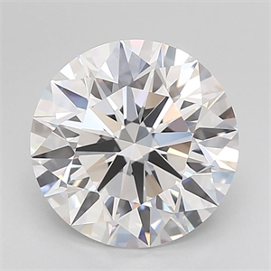 Picture of Lab Grown Diamond 3.05 Carats, Round with Ideal Cut, E Color, IF Clarity and Certified by IGI