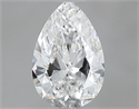 Natural Diamond 0.54 Carats, Pear with  Cut, D Color, VVS1 Clarity and Certified by GIA