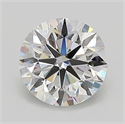 Lab Grown Diamond 1.01 Carats, Round with Excellent Cut, D Color, VVS2 Clarity and Certified by IGI