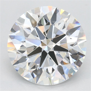Picture of Lab Grown Diamond 3.66 Carats, Round with Excellent Cut, D Color, VVS2 Clarity and Certified by GIA