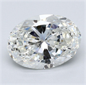 Diamante Natural 3.01 quilates, Ovalado , Color H, claridad SI1 y certificado GIA