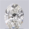 Natural Diamond 0.90 Carats, Oval with  Cut, H Color, VVS2 Clarity and Certified by GIA
