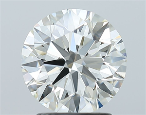Picture of Natural Diamond 2.14 Carats, Round with Excellent Cut, K Color, VVS2 Clarity and Certified by GIA
