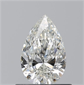 Natural Diamond 0.52 Carats, Pear with  Cut, H Color, VS2 Clarity and Certified by GIA