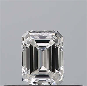 Picture of Natural Diamond 0.24 Carats, Emerald with  Cut, E Color, VVS2 Clarity and Certified by GIA