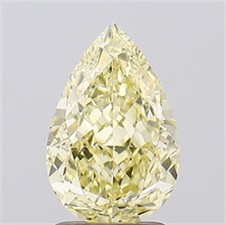 Picture of Lab Grown Diamond 2.03 Carats, Pear with  Cut, Fancy Yellow Color, VS1 Clarity and Certified by IGI