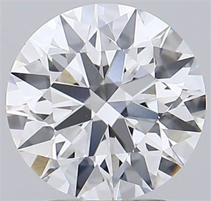Picture of Lab Grown Diamond 2.70 Carats, Round with Excellent Cut, E Color, VVS2 Clarity and Certified by GIA