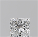 Natural Diamond 0.53 Carats, Princess with  Cut, E Color, VS2 Clarity and Certified by GIA