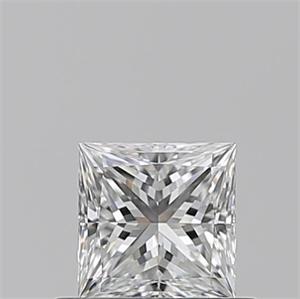Picture of Natural Diamond 0.53 Carats, Princess with  Cut, E Color, VS2 Clarity and Certified by GIA