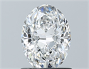 Natural Diamond 1.01 Carats, Oval with  Cut, D Color, VS1 Clarity and Certified by GIA
