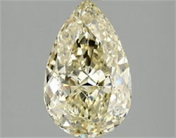 Picture of Lab Grown Diamond 2.10 Carats, Pear with  Cut, Fancy Intense Yellow Color, VVS2 Clarity and Certified by IGI
