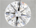 Lab Grown Diamond 5.01 Carats, Round with Excellent Cut, E Color, VVS2 Clarity and Certified by IGI