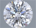Natural Diamond 0.71 Carats, Round with Excellent Cut, F Color, I1 Clarity and Certified by IGI