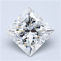 Natural Diamond 3.05 Carats, Princess with  Cut, D Color, VS1 Clarity and Certified by GIA