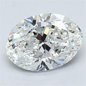Foto Diamante Natural 1.80 quilates, Ovalado , Color G, claridad VS1 y certificado GIA de