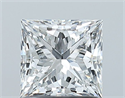 Natural Diamond 1.01 Carats, Princess with  Cut, F Color, SI1 Clarity and Certified by GIA