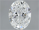 Natural Diamond 0.72 Carats, Oval with  Cut, G Color, VS2 Clarity and Certified by GIA