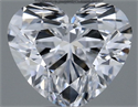Natural Diamond 0.31 Carats, Heart with  Cut, D Color, VVS2 Clarity and Certified by GIA