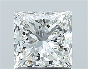 Picture of Natural Diamond 1.01 Carats, Princess with  Cut, I Color, VVS2 Clarity and Certified by GIA